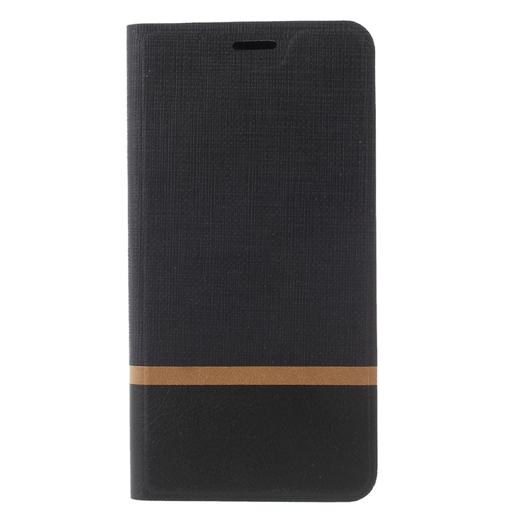 Cross Pattern Leather Card Holder Phone Case (Built-in Steel Sheet) for Asus ZenFone 4 Max ZC520KL- Black-3