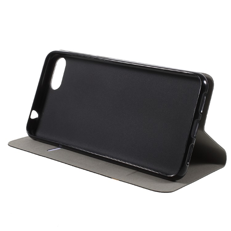Cross Pattern Leather Card Holder Phone Case (Built-in Steel Sheet) for Asus ZenFone 4 Max ZC520KL- Black-4