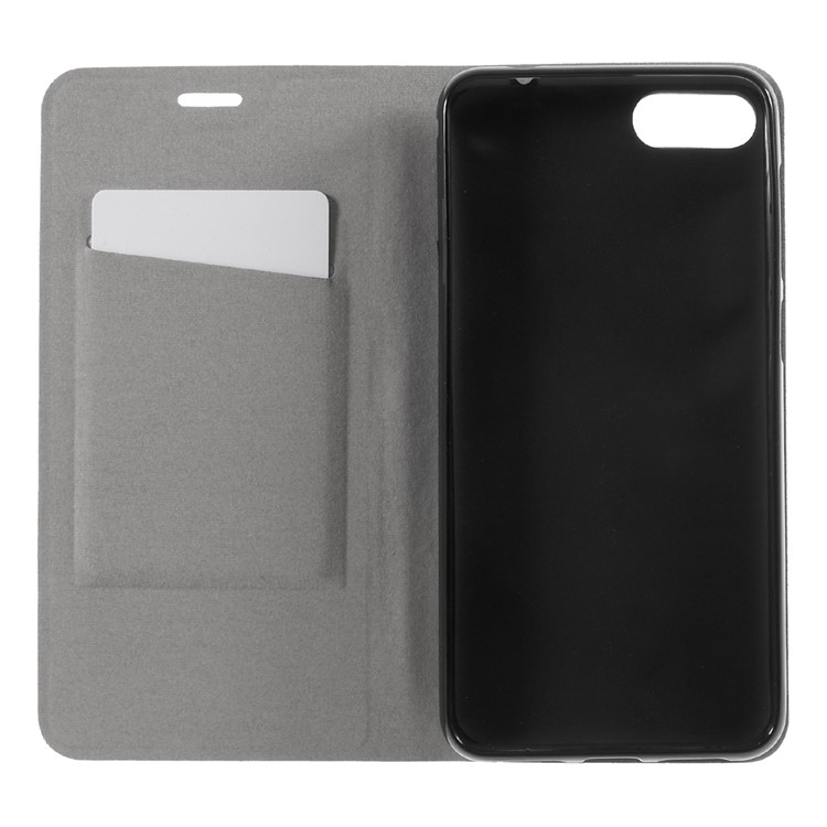 Cross Pattern Leather Card Holder Phone Case (Built-in Steel Sheet) for Asus ZenFone 4 Max ZC520KL- Black-6