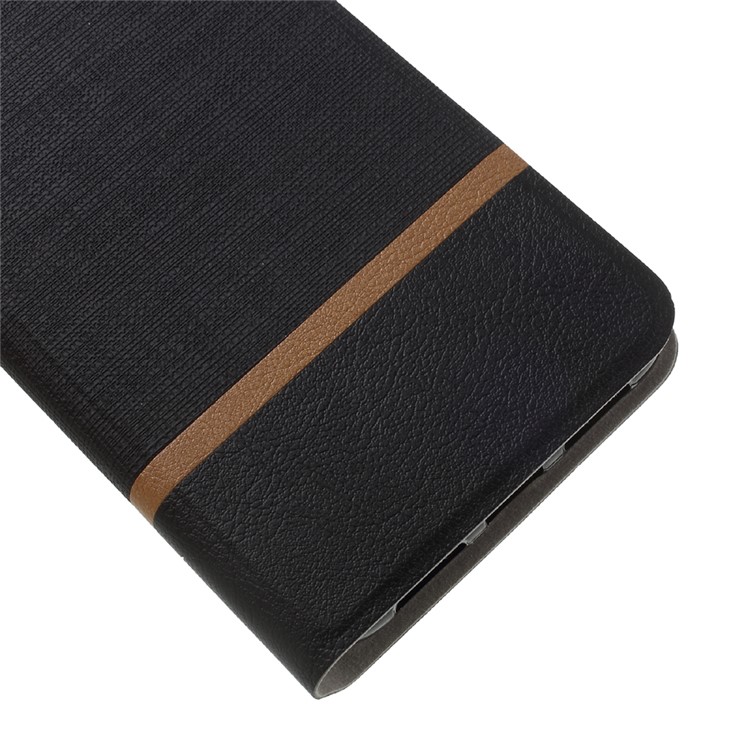Cross Pattern Leather Card Holder Phone Case (Built-in Steel Sheet) for Asus ZenFone 4 Max ZC520KL- Black-8