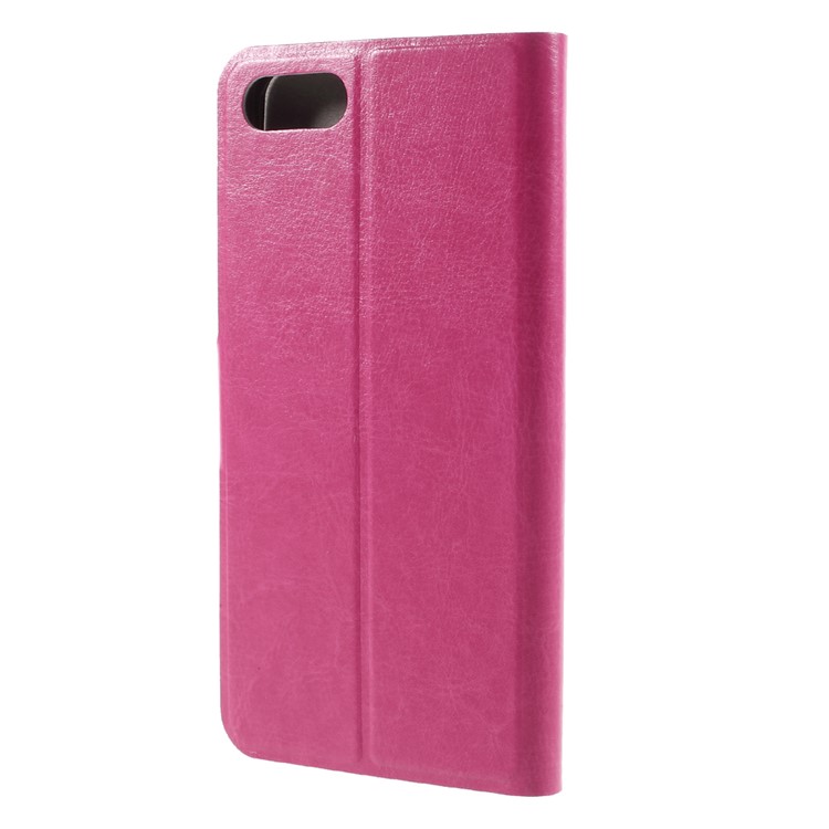 Crazy Horse Wallet Magnetic Stand Leather Case for Asus ZenFone 4 Max ZC520KL - Rose-2