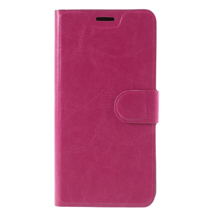 Crazy Horse Wallet Magnetic Stand Leather Case for Asus ZenFone 4 Max ZC520KL - Rose-3