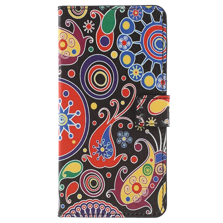 Pattern Printing PU Leather Magnetic Wallet Stand Protective Phone Casing for Asus ZenFone 4 Max (ZC554KL) / 4 Max Pro (ZC554KL) / 4 Max Plus (ZC554KL) - Abstract Pattern-1