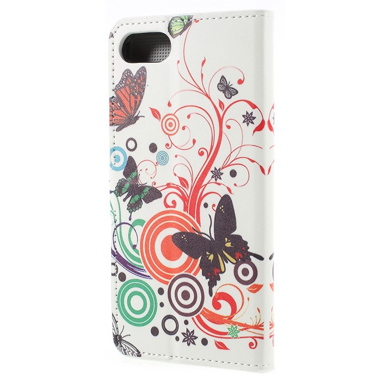 Pattern Printing PU Leather Magnetic Wallet Stand Protective Shell for Asus ZenFone 4 Max (ZC554KL) / 4 Max Pro (ZC554KL) / 4 Max Plus (ZC554KL) - Black and Orange Butterfly-3