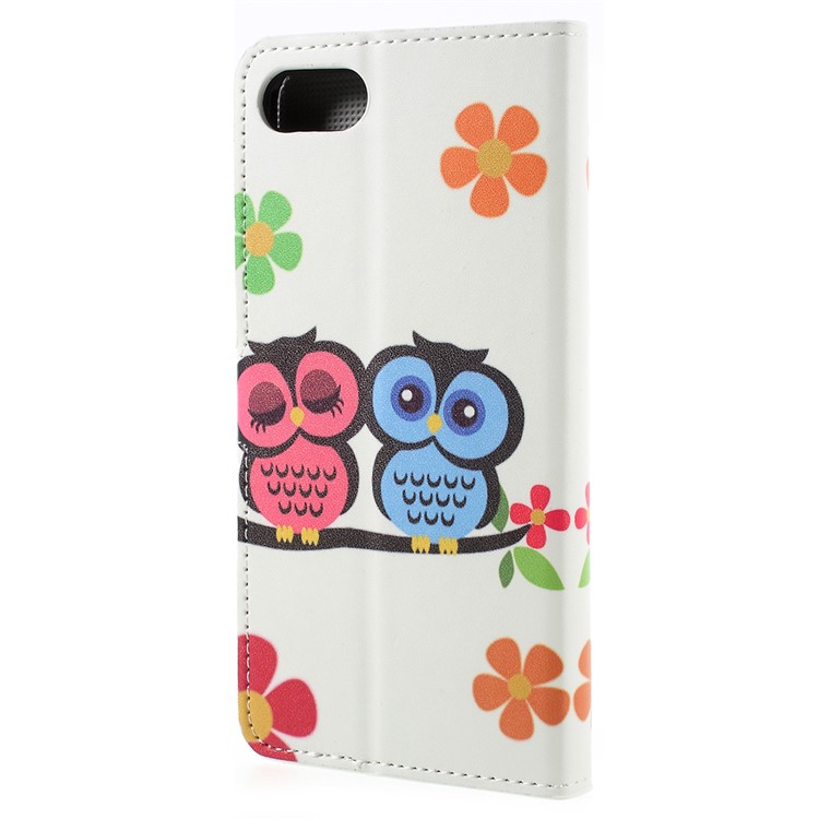 Pattern Printing PU Leather Magnetic Wallet Stand Protective Flip Shell for Asus ZenFone 4 Max (ZC554KL) / 4 Max Pro (ZC554KL) / 4 Max Plus (ZC554KL) - Owl Couple-3