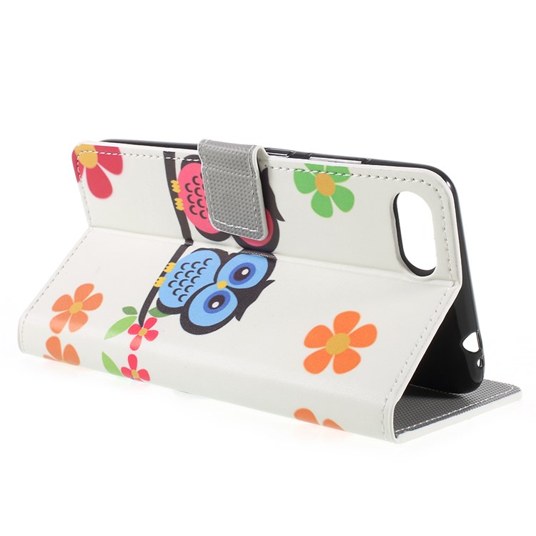 Pattern Printing PU Leather Magnetic Wallet Stand Protective Flip Shell for Asus ZenFone 4 Max (ZC554KL) / 4 Max Pro (ZC554KL) / 4 Max Plus (ZC554KL) - Owl Couple-5