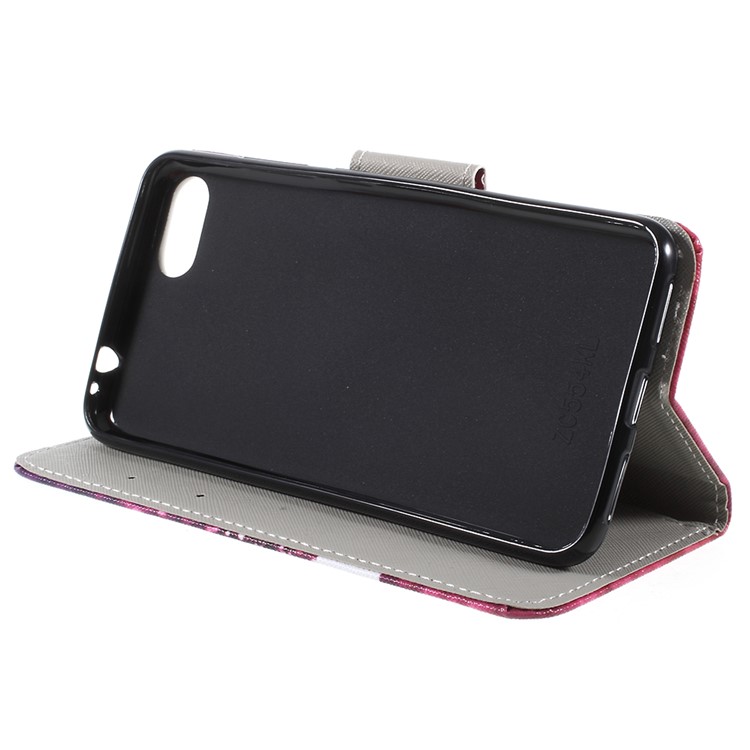 Patterned Leather Wallet Stand Mobile Casing for Asus ZenFone 4 Max /4 Max Pro /4 Max Plus (ZC554KL) - Crown-4