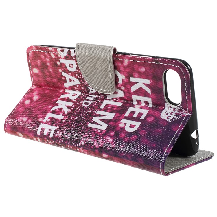 Patterned Leather Wallet Stand Mobile Casing for Asus ZenFone 4 Max /4 Max Pro /4 Max Plus (ZC554KL) - Crown-5