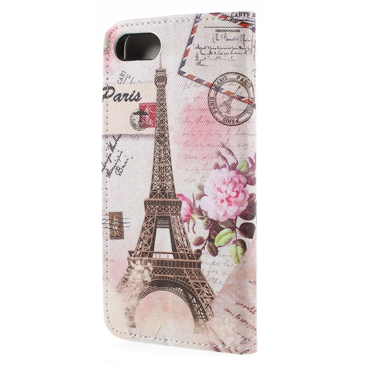 Patterned Leather Wallet Stand Cell Phone Case for Asus ZenFone 4 Max /4 Max Pro /4 Max Plus (ZC554KL) - Eiffel Tower-3