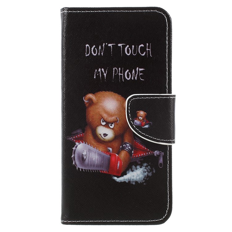 For Asus ZenFone 4 Max /4 Max Pro /4 Max Plus (ZC554KL) Patterned Leather Wallet Stand Phone Case - Warn from Bear-1