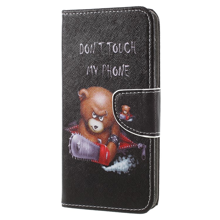 For Asus ZenFone 4 Max /4 Max Pro /4 Max Plus (ZC554KL) Patterned Leather Wallet Stand Phone Case - Warn from Bear-2