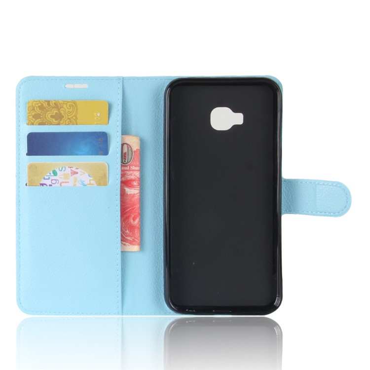 Litchi Skin Wallet Leather Cover Case for Asus ZenFone 4 Selfie ZD553KL/ 4 Selfie ZB553KL/ 4 Selfie Lite ZB553KL - Baby Blue-3