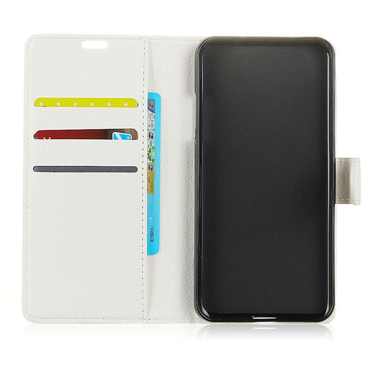 Litchi Texture PU Leather Stand Wallet Cover for Asus ZenFone 4 (ZE554KL) - White-5