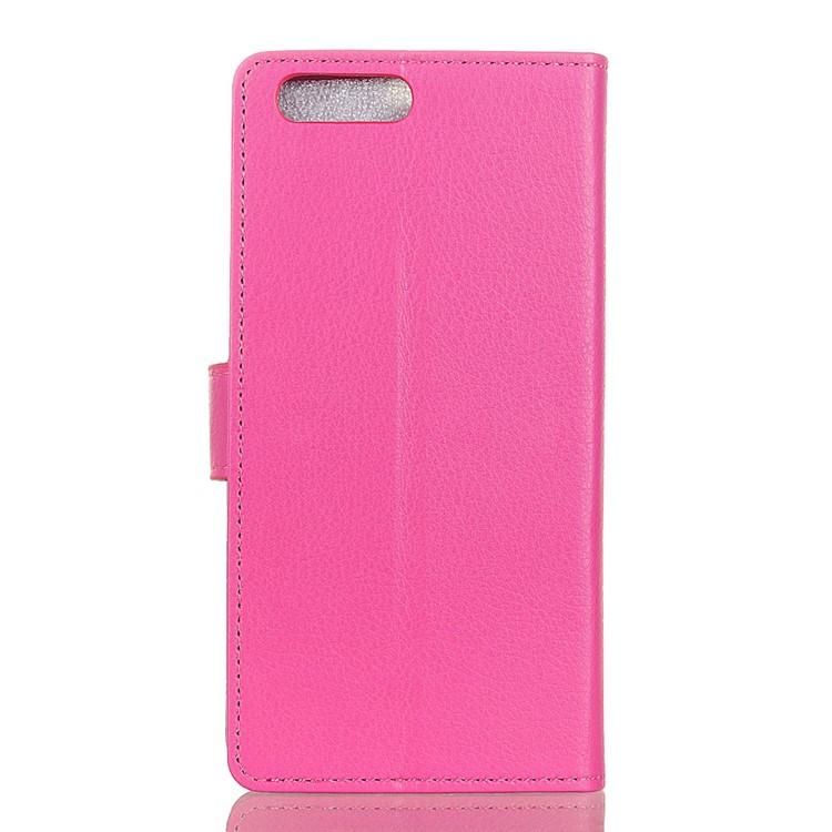 Litchi Texture PU Leather Wallet Stand Shell for Asus ZenFone 4 (ZE554KL) - Rose-2