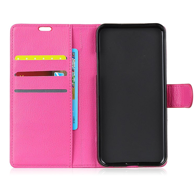 Litchi Texture PU Leather Wallet Stand Shell for Asus ZenFone 4 (ZE554KL) - Rose-5