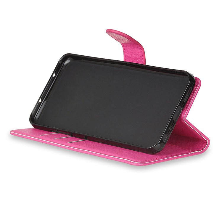 Litchi Texture PU Leather Wallet Stand Shell for Asus ZenFone 4 (ZE554KL) - Rose-7