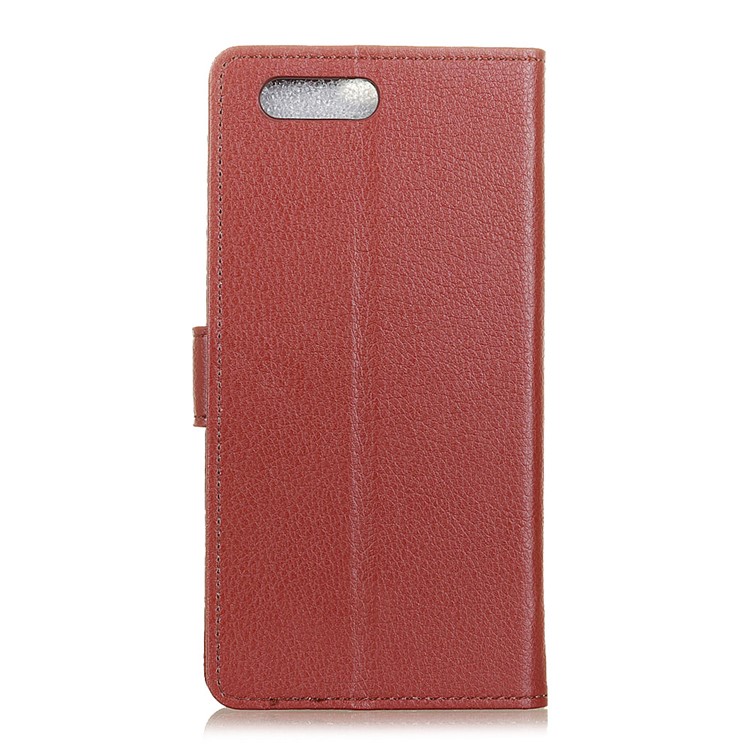 Litchi Texture PU Leather Mobile Phone Shell with Card Slots for Asus ZenFone 4 (ZE554KL) - Brown-2