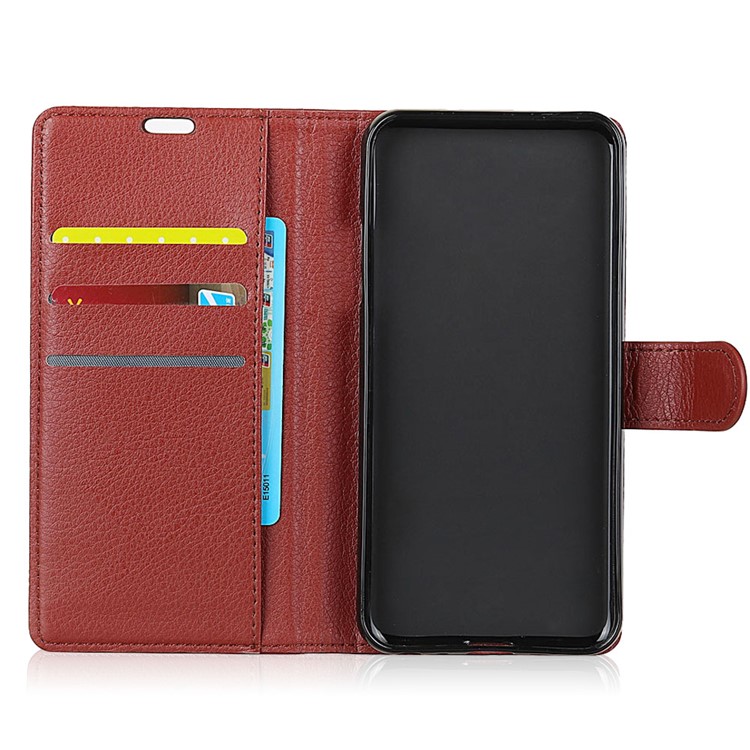 Litchi Texture PU Leather Mobile Phone Shell with Card Slots for Asus ZenFone 4 (ZE554KL) - Brown-5
