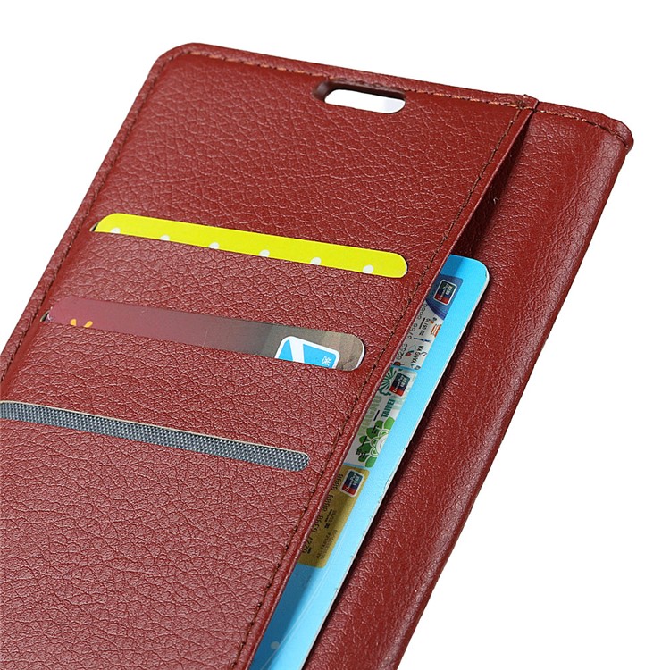 Litchi Texture PU Leather Mobile Phone Shell with Card Slots for Asus ZenFone 4 (ZE554KL) - Brown-6