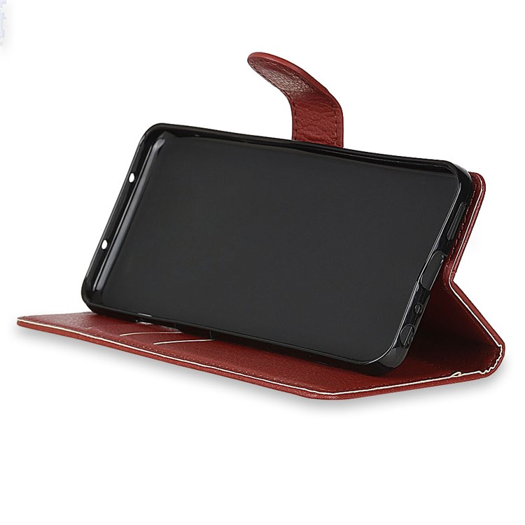 Litchi Texture PU Leather Mobile Phone Shell with Card Slots for Asus ZenFone 4 (ZE554KL) - Brown-7