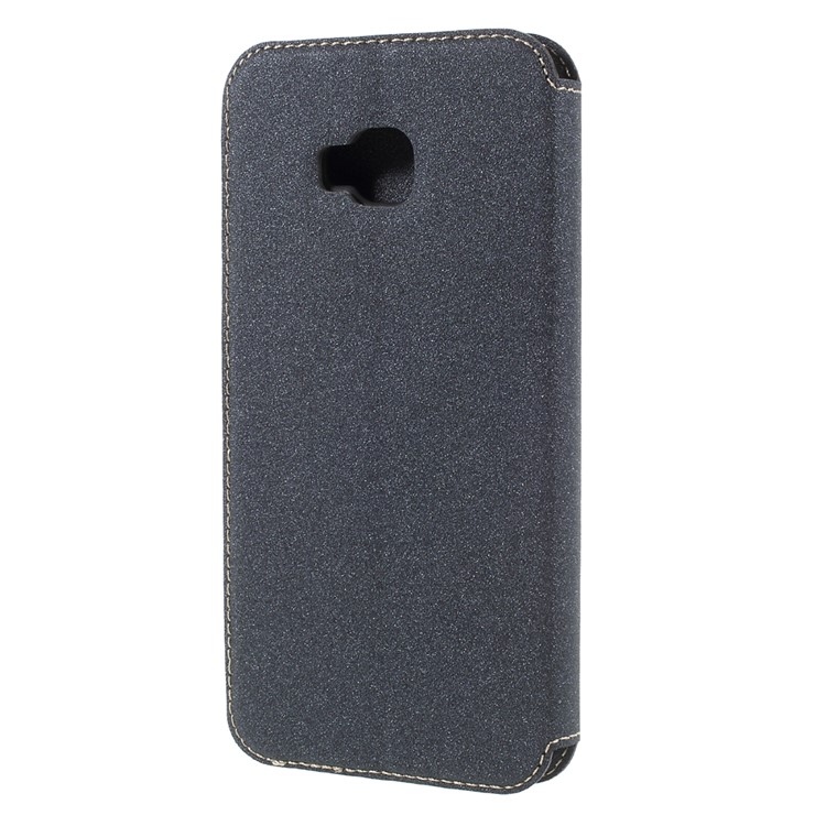 Sand-like Texture Magnetic Leather Stand Case for Asus Zenfone 4 Selfie Pro ZD552KL - Black-2
