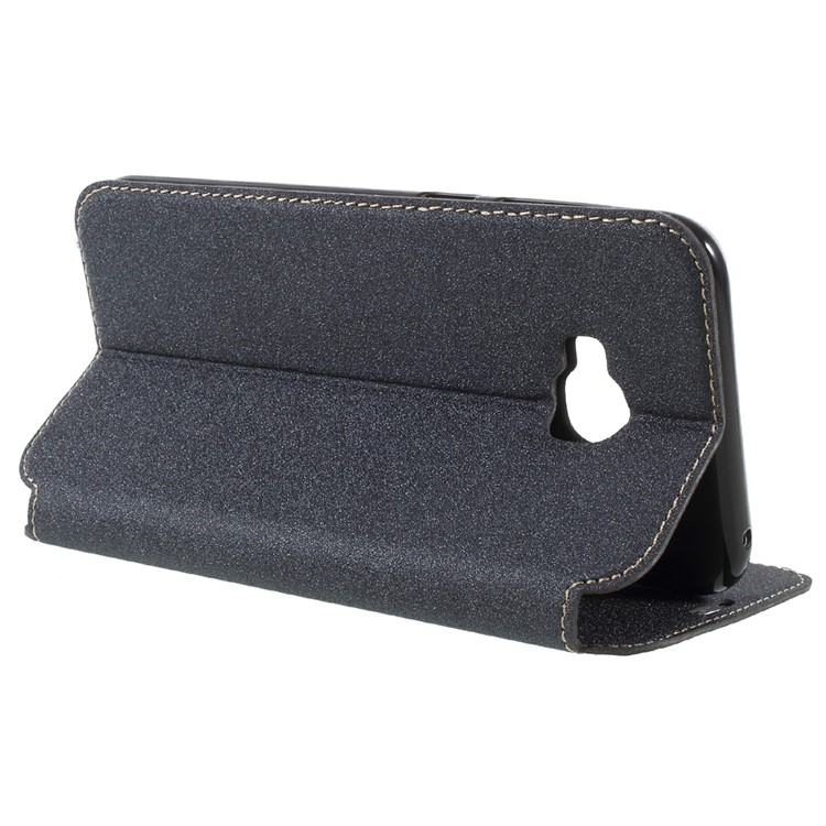 Sand-like Texture Magnetic Leather Stand Case for Asus Zenfone 4 Selfie Pro ZD552KL - Black-5