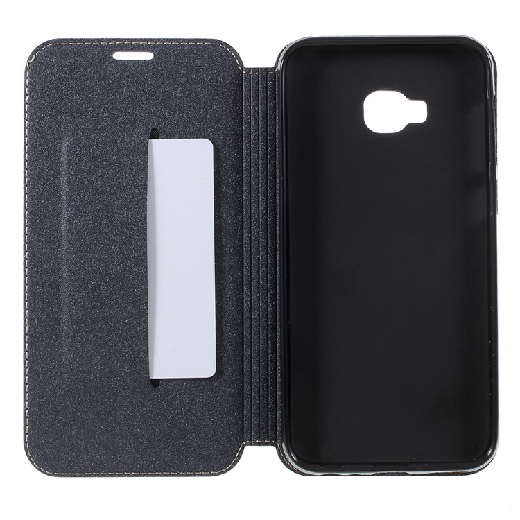 Sand-like Texture Magnetic Leather Stand Case for Asus Zenfone 4 Selfie Pro ZD552KL - Black-6