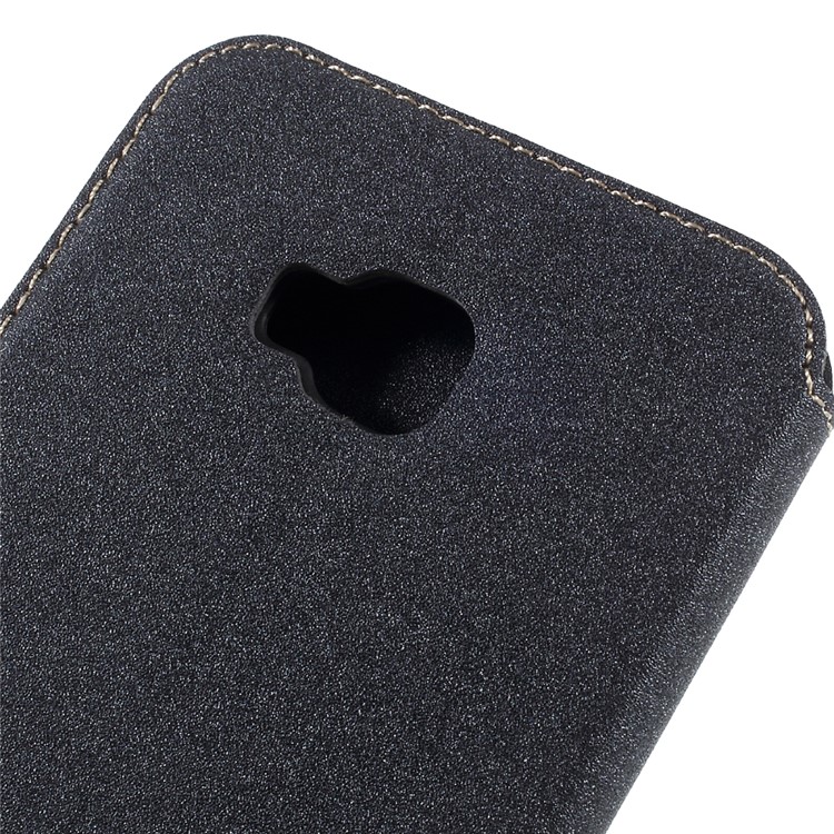 Sand-like Texture Magnetic Leather Stand Case for Asus Zenfone 4 Selfie Pro ZD552KL - Black-8