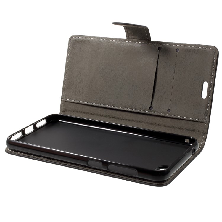 PU Leather Wallet Mobile Phone Cover Case for Asus Zenfone 4 Max ZC520KL - Black-6