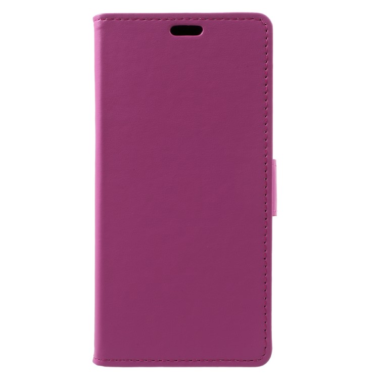 PU Leather Wallet Stand Mobile Protective Case for Asus Zenfone 4 Max ZC520KL - Rose-1