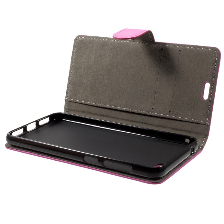 PU Leather Wallet Stand Mobile Protective Case for Asus Zenfone 4 Max ZC520KL - Rose-5