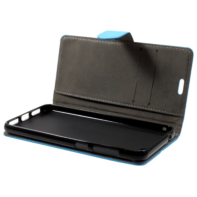 For Asus Zenfone 4 Max ZC520KL PU Leather Wallet Mobile Phone Case - Blue-5