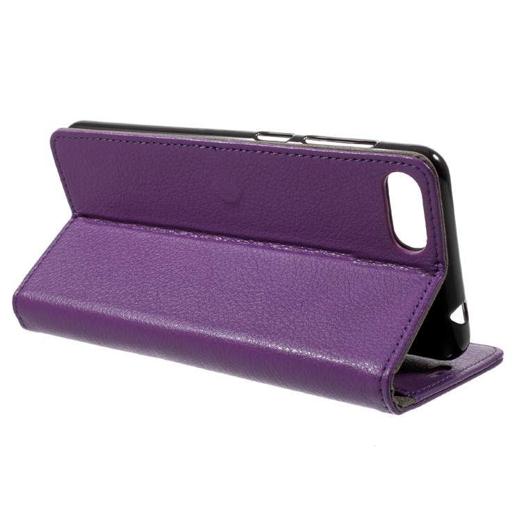 For Asus Zenfone 4 Max ZC520KL Litchi Skin Leather Wallet Stand Folio Protective Phone Shell - Purple-4