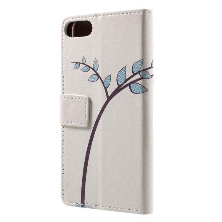 Patterned PU Leather Wallet Stand Protective Phone Cover for Asus Zenfone 4 Max ZC520KL - Bird Couple-2