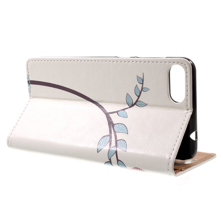 Patterned PU Leather Wallet Stand Protective Phone Cover for Asus Zenfone 4 Max ZC520KL - Bird Couple-4