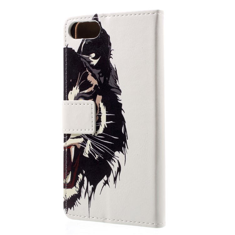 Patterned PU Leather Wallet Stand Protective Phone Shell with Magnet for Asus Zenfone 4 Max ZC520KL - Tiger-2