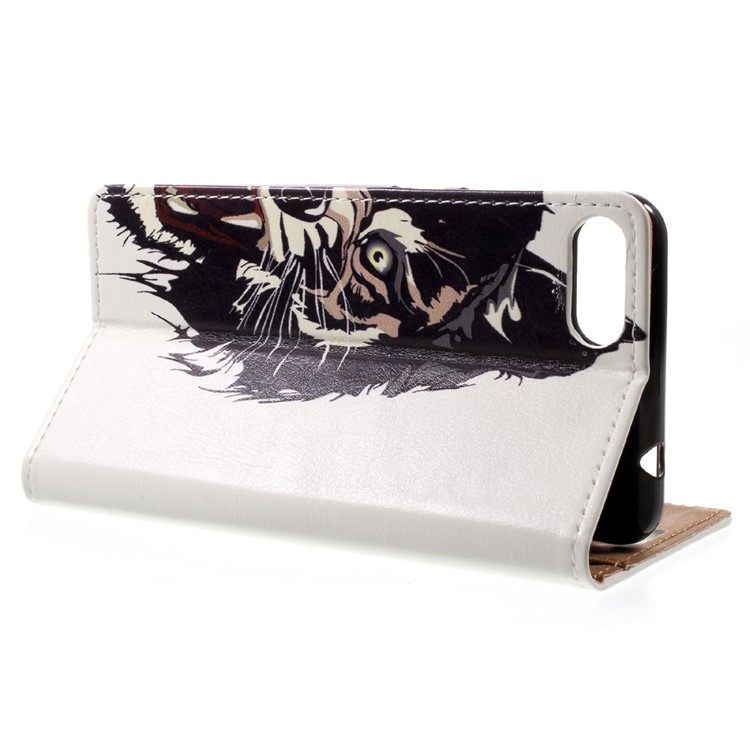 Patterned PU Leather Wallet Stand Protective Phone Shell with Magnet for Asus Zenfone 4 Max ZC520KL - Tiger-4
