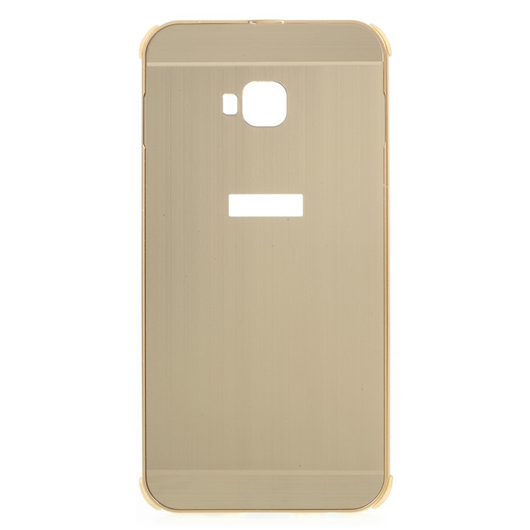 Slide-on Brushed Metal Bumper + PC Phone Case Accessory for Asus Zenfone 4 Selfie Pro ZD552KL - Gold-1