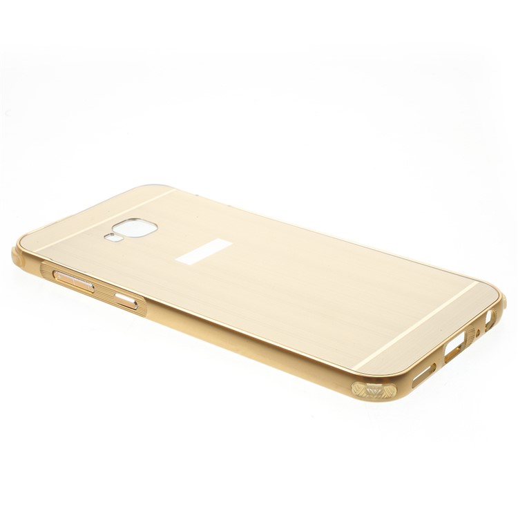 Slide-on Brushed Metal Bumper + PC Phone Case Accessory for Asus Zenfone 4 Selfie Pro ZD552KL - Gold-4