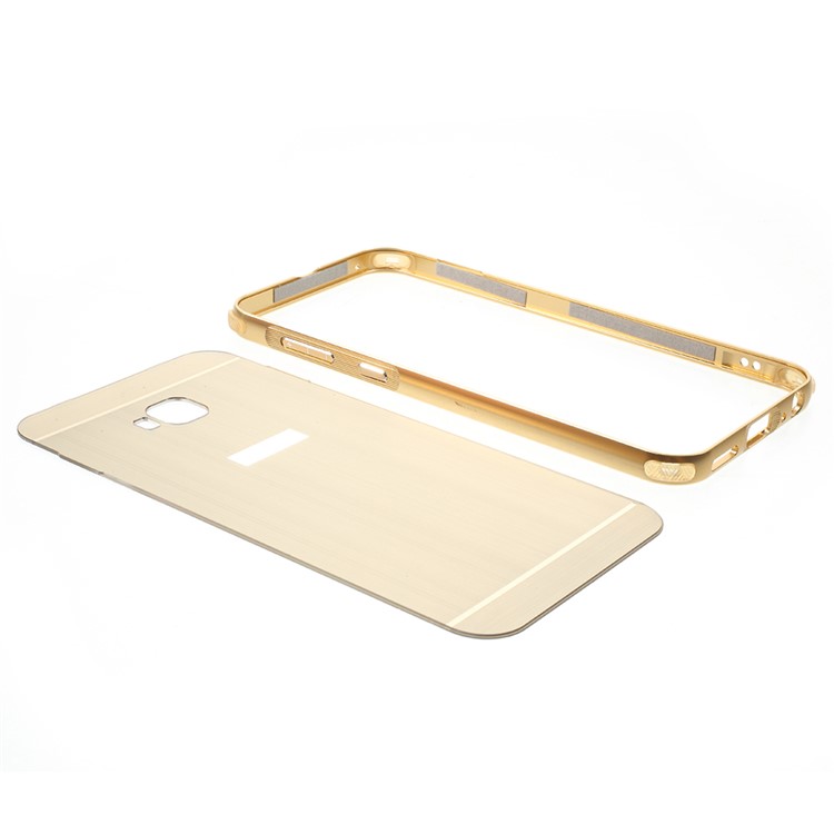 Slide-on Brushed Metal Bumper + PC Phone Case Accessory for Asus Zenfone 4 Selfie Pro ZD552KL - Gold-5