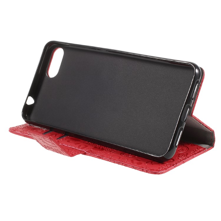 Cartoon Graffiti Leather Stand Wallet Mobile Shell for Asus Zenfone 4 Max ZC520KL - Red-4