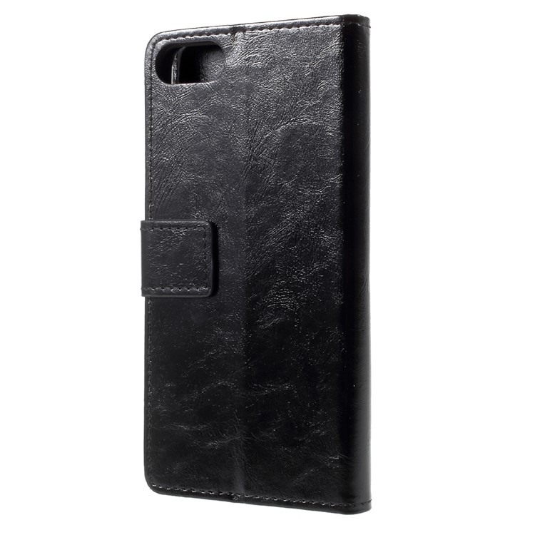 Crazy Horse Magnetic Stand Wallet Leather Mobile Phone Case for Asus Zenfone 4 Max ZC520KL - Black-2