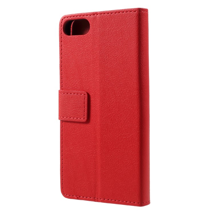 Wallet Magnetic Stand Leather Mobile Phone Shell for Asus Zenfone 4 Max ZC520KL - Red-2