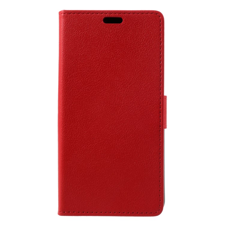 Wallet Magnetic Stand Leather Mobile Phone Shell for Asus Zenfone 4 Max ZC520KL - Red-3