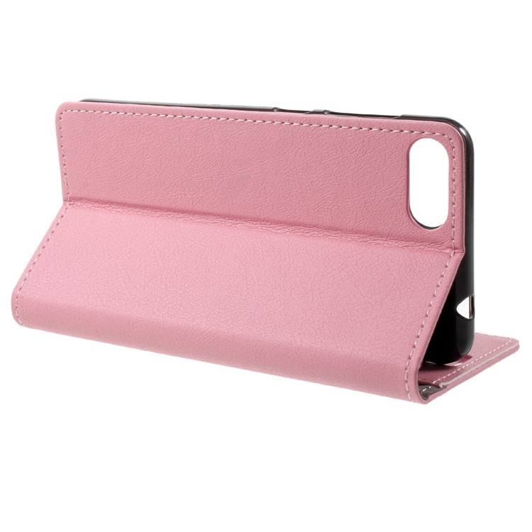 Wallet Magnetic Stand Leather Shell for Asus Zenfone 4 Max ZC520KL - Pink-4