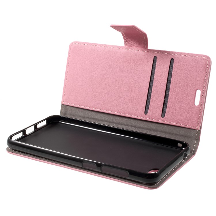 Wallet Magnetic Stand Leather Shell for Asus Zenfone 4 Max ZC520KL - Pink-5