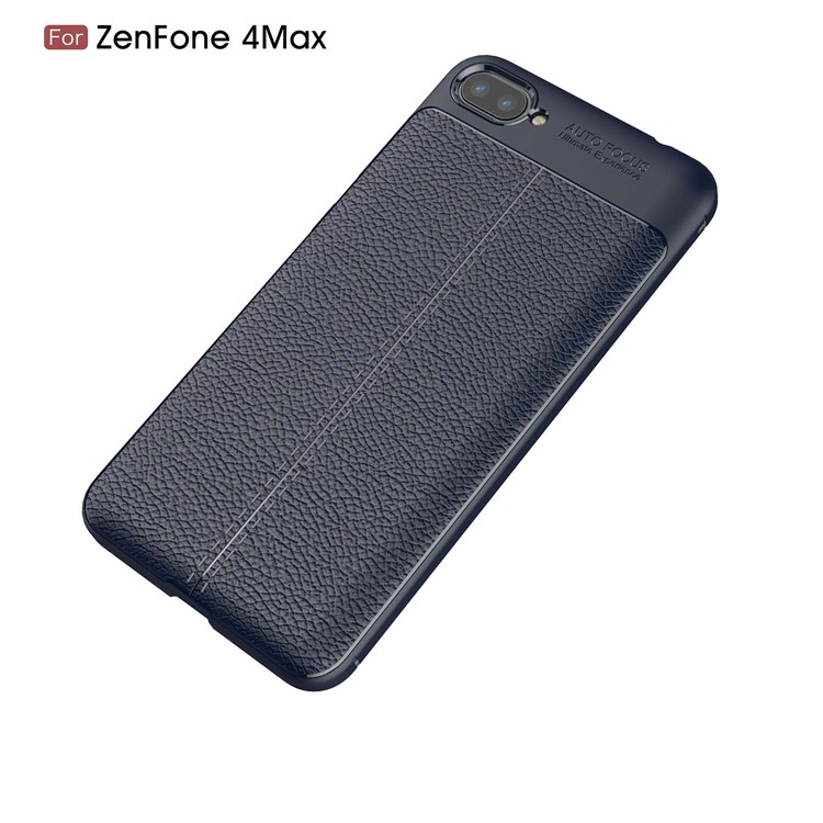 For Asus Zenfone 4 Max /4 Max Pro /4 Max Plus ZC554KL Litchi Grain Soft TPU Shell - Blue-2