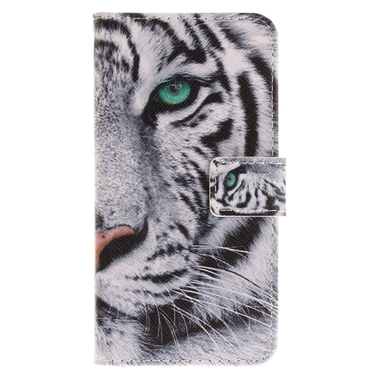 Pattern Printing Leather Wallet Case for Asus Zenfone 4 MAX /4 Max Pro /4 Max Plus ZC554KL - Tiger Pattern-2