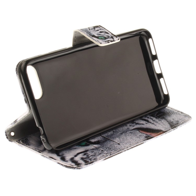 Pattern Printing Leather Wallet Case for Asus Zenfone 4 MAX /4 Max Pro /4 Max Plus ZC554KL - Tiger Pattern-6