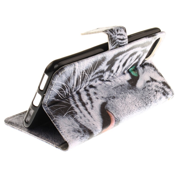 Pattern Printing Leather Wallet Case for Asus Zenfone 4 MAX /4 Max Pro /4 Max Plus ZC554KL - Tiger Pattern-7